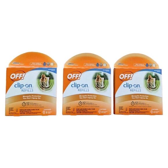 OFF! Clip-On Mosquito Repellent Refills Lot of 3 Boxes 6 Total Up to 12 Hours - Picture 1 of 4